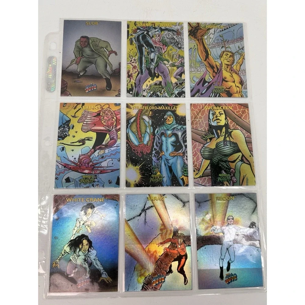 1993 The River Group Defiant Comics Plasm Zero Holographic Trading Card Lot